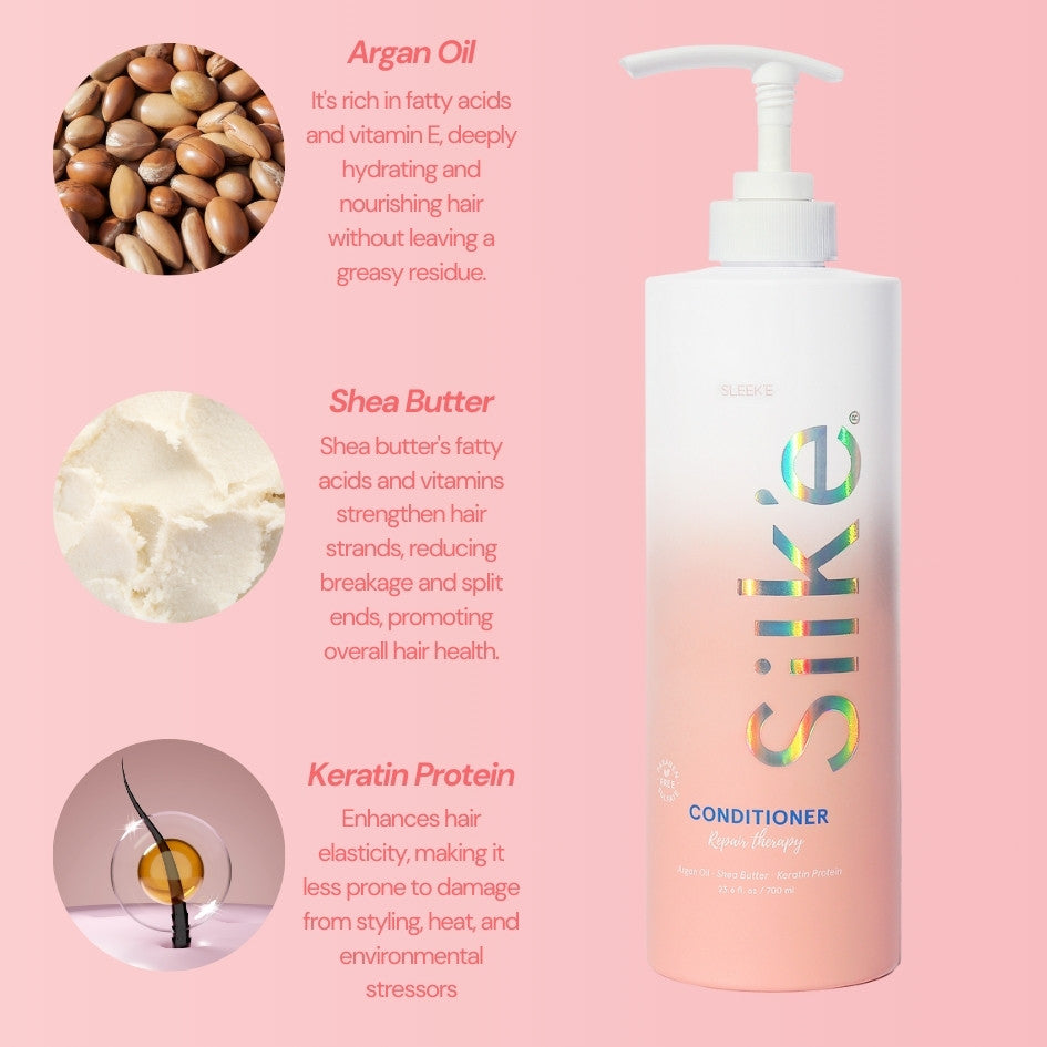 Silk’e Repair Therapy Shampoo & Conditioner Duo – 23.6 oz / 700ml Set