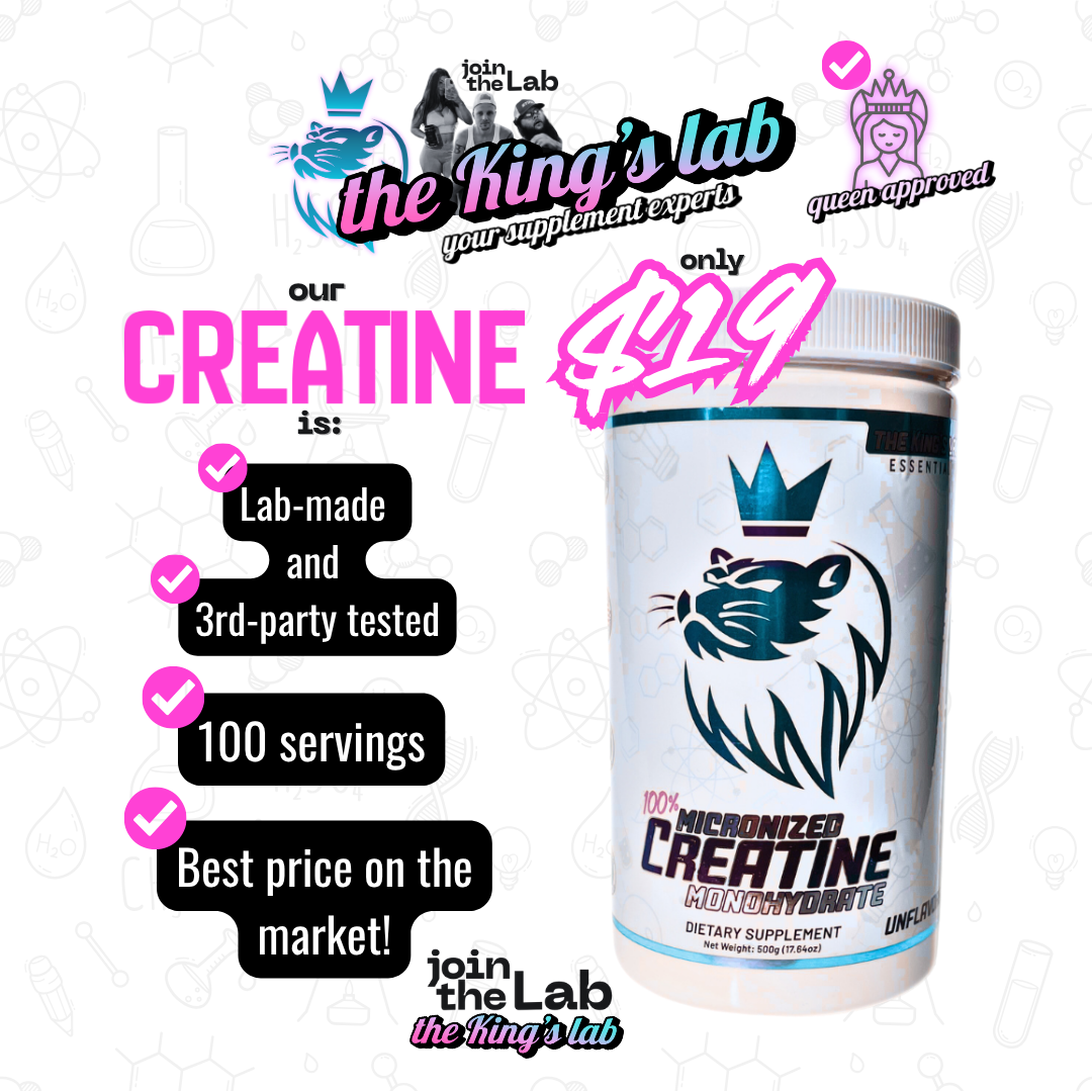 The King's Lab 100% Micronized Creatine Monohydrate — 500g