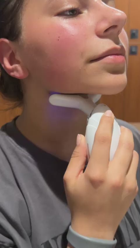 Neck & Face Lifting LED Therapy Massager – Ultrasonic, Microcurrent & LED Anti-Aging Device