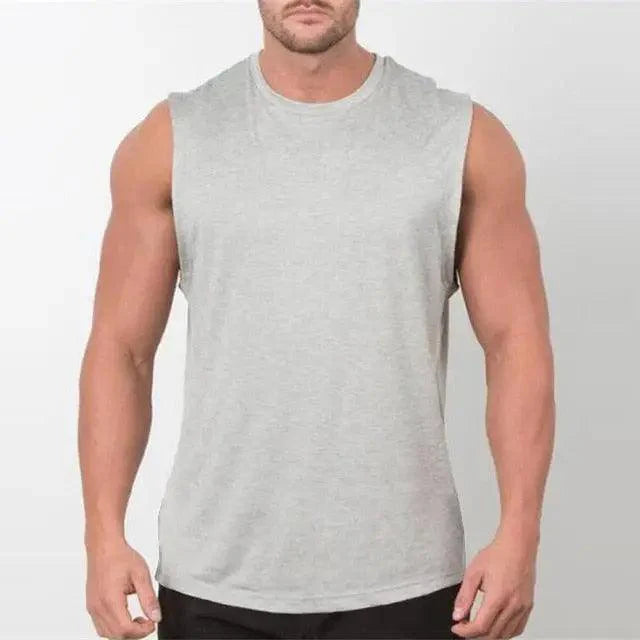 Men's Sleeveless Muscle Vest – Breathable Gym & Fitness Training Shirt