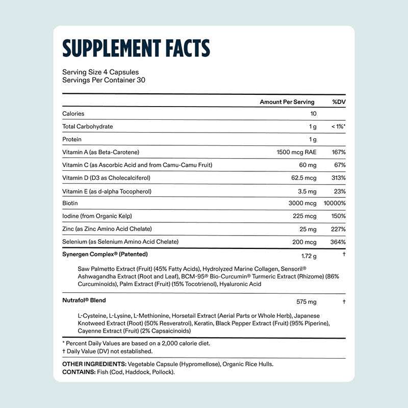 Hair Growth & Nourishment Capsules | Sealed Supplement Tablets