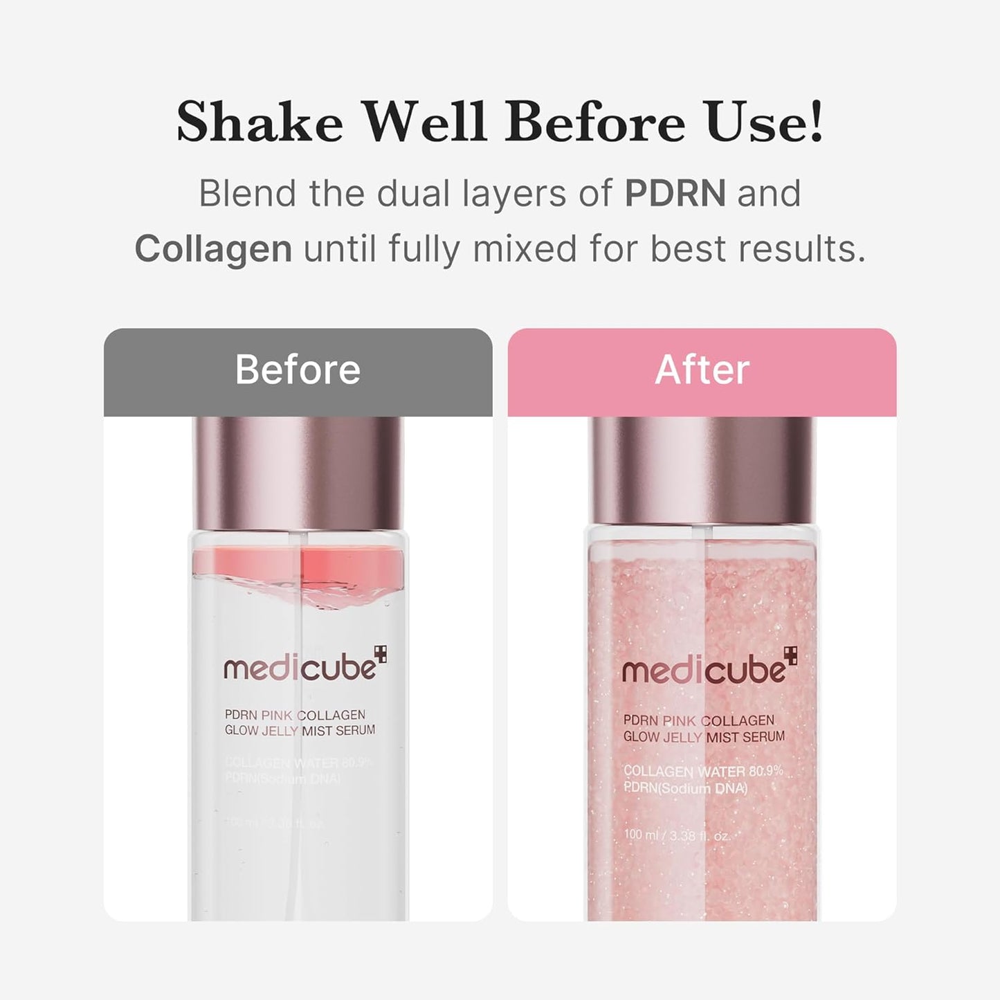 Medicube PDRN Pink Collagen Glow Jelly Mist | Niacinamide + Glutathione Brightening