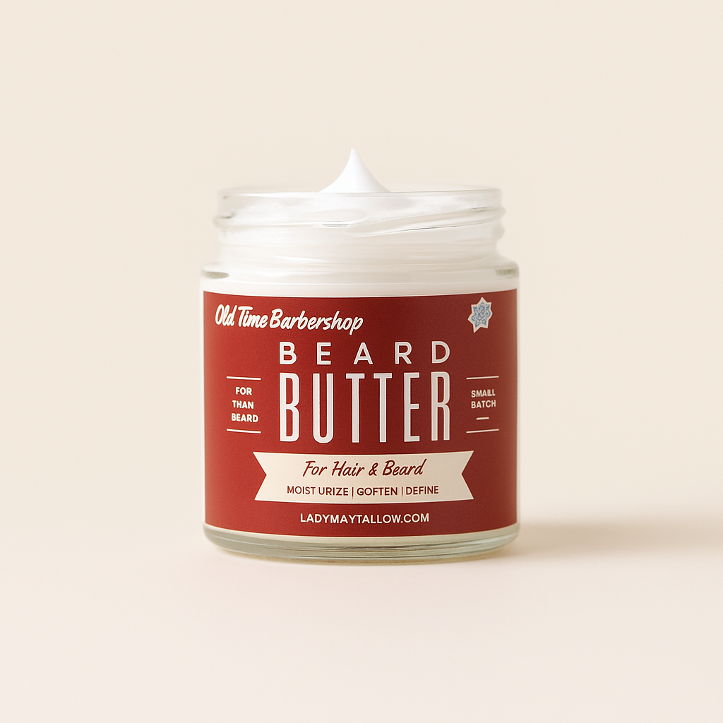 Tallow Man Old Time Barbershop Beard + Body Butter | Men's Grooming | 9oz