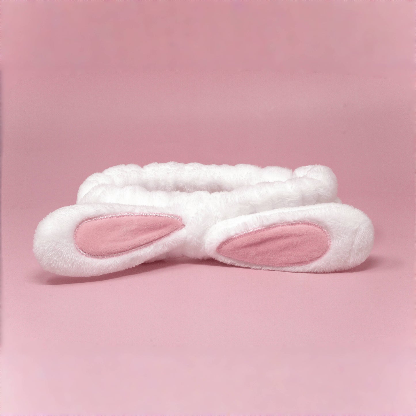 Double the Fluff Microfiber BunnyWrap Headband Duo – Pink & White Set of 2