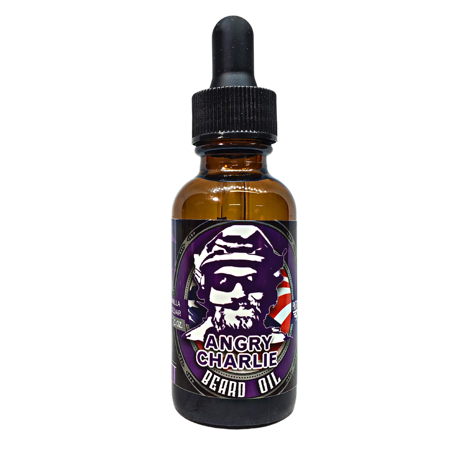 Angry Charlie 1oz Beard Oil – Vanilla & Cedar Barbershop Scent