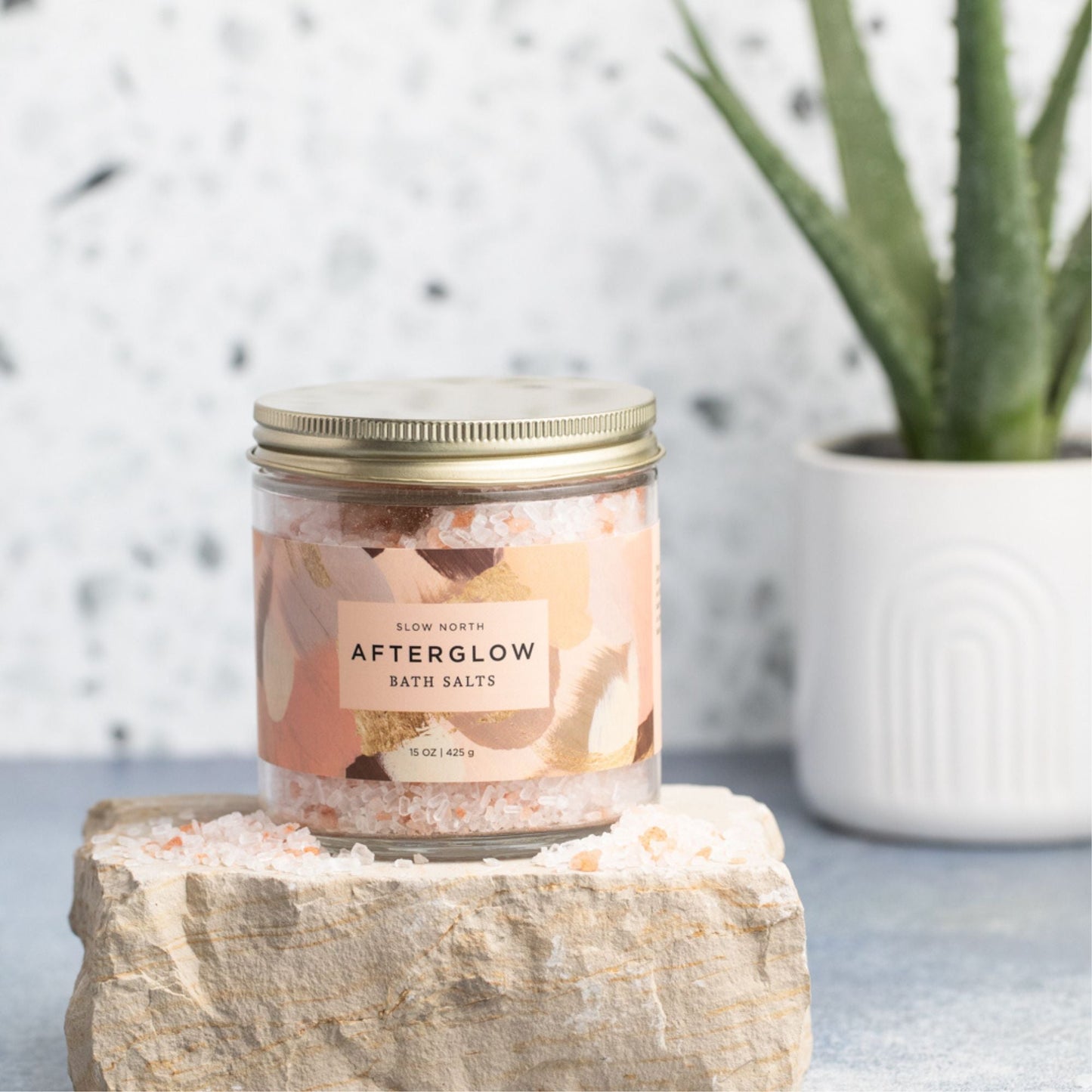 Afterglow Bath Salts by Slow North – Floral & Sandalwood Aromatherapy Soak