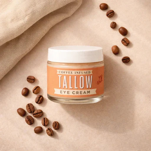 Coffee-Infused Tallow Eye Cream | Brighten, Firm & De-Puff Naturally