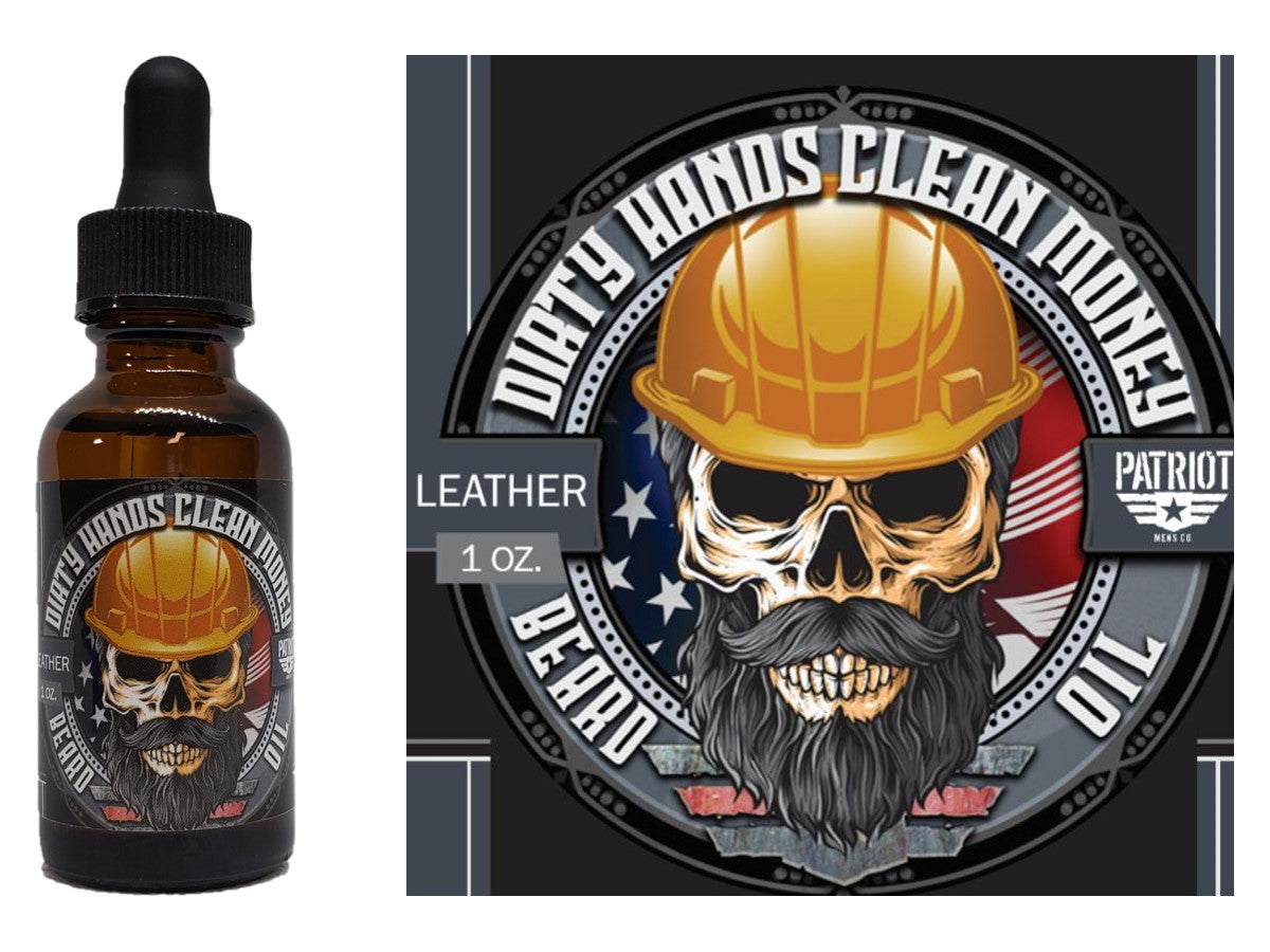 Dirty Hands Clean Money 1oz Natural Beard Oil – Leather & Oakmoss