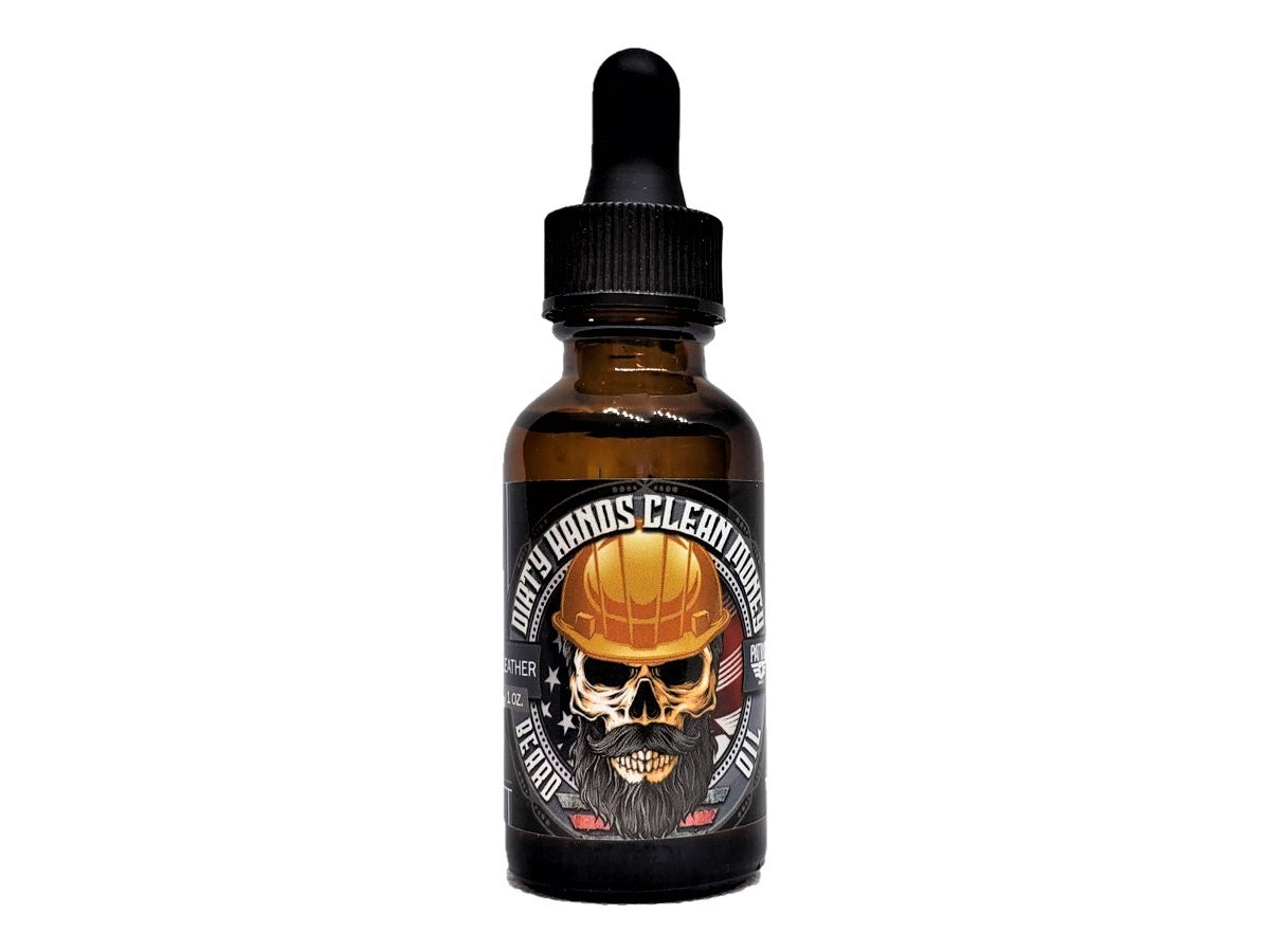 Dirty Hands Clean Money 1oz Natural Beard Oil – Leather & Oakmoss
