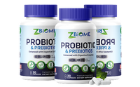 ZBIOME Probiotic + Prebiotic + Digestive Enzymes | Complete Gut Health Support