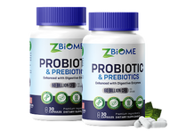 ZBIOME Probiotic + Prebiotic + Digestive Enzymes | Complete Gut Health Support