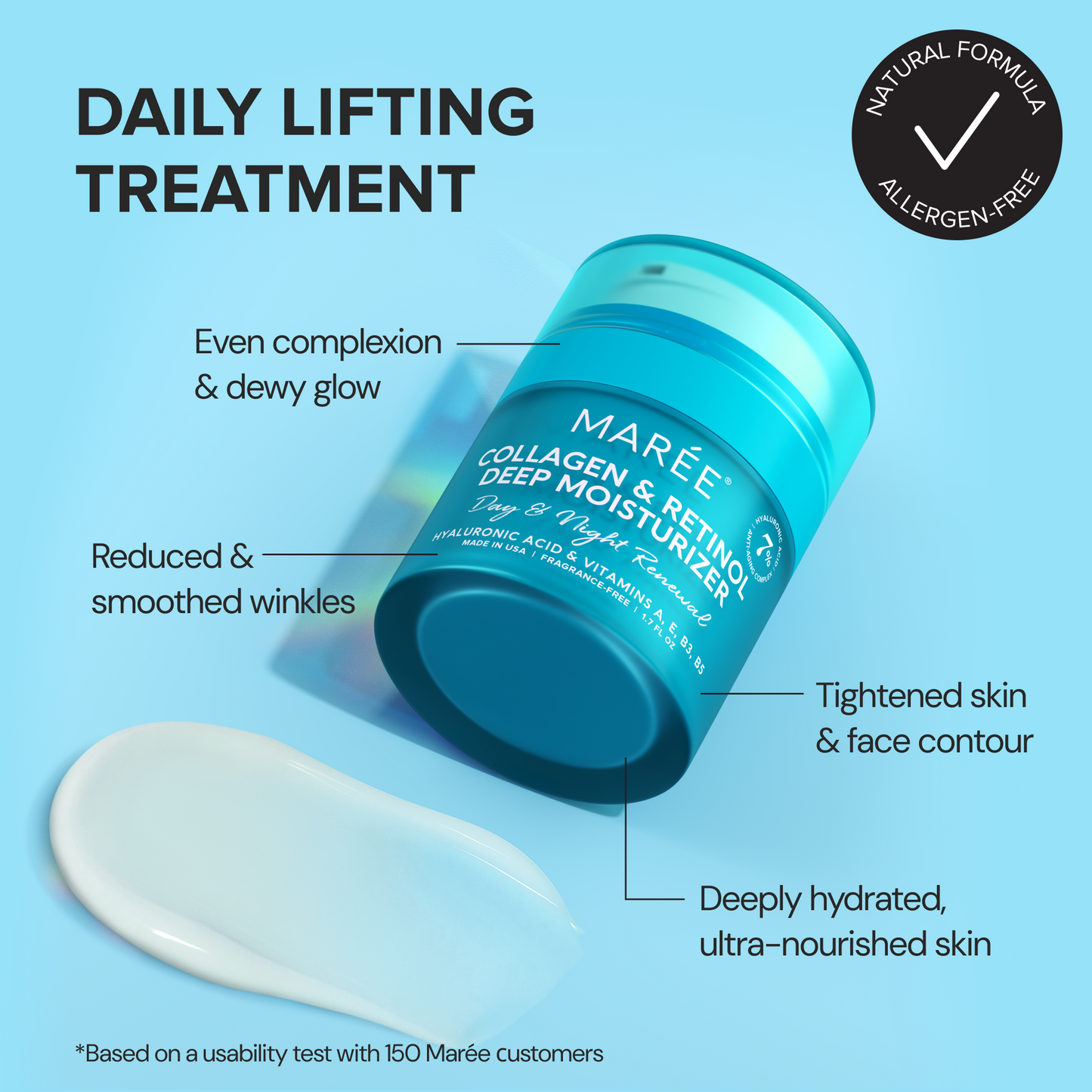 Retinol & Collagen Anti-Aging Face Cream – Retinol, Collagen & Hyaluronic Acid