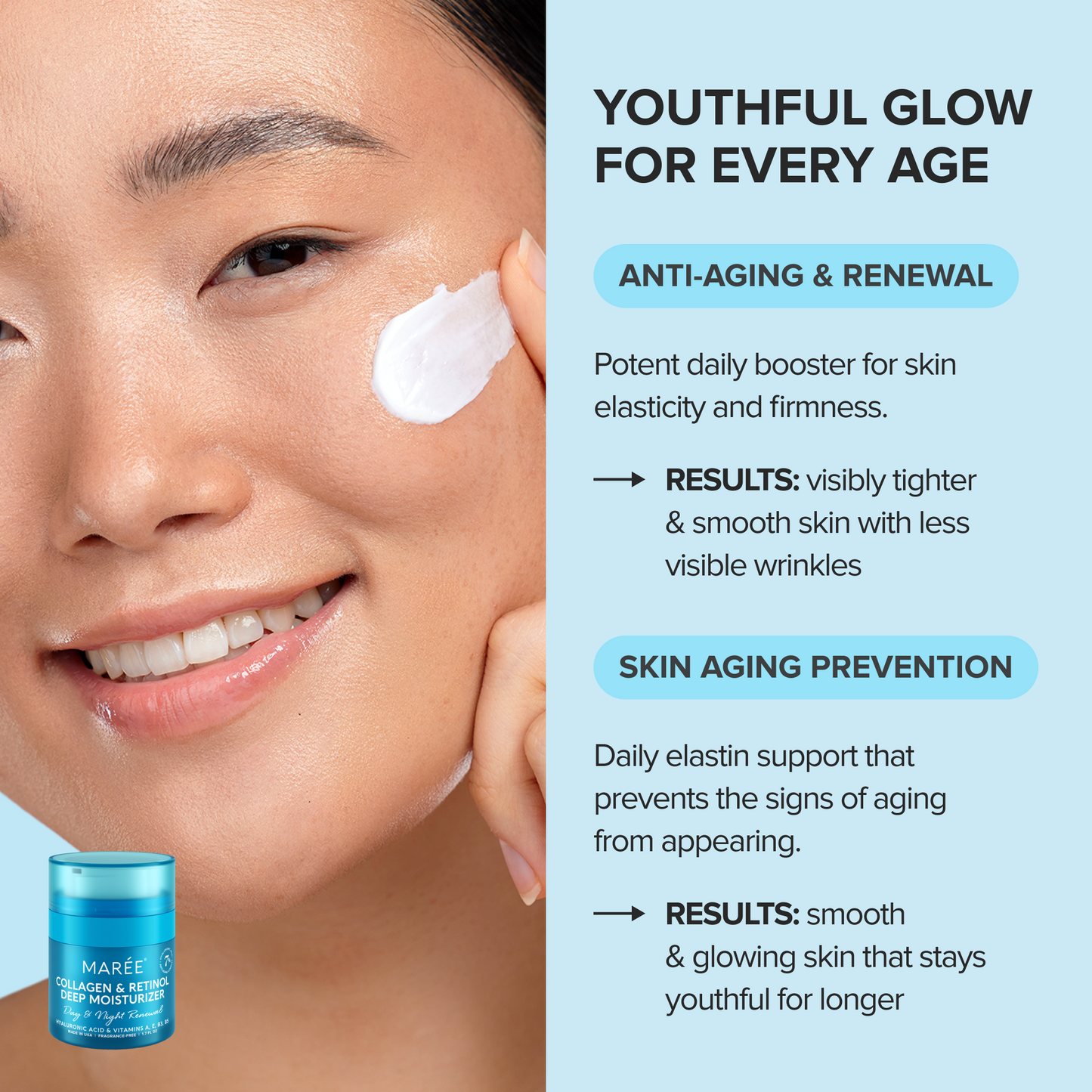 Retinol & Collagen Anti-Aging Face Cream – Retinol, Collagen & Hyaluronic Acid