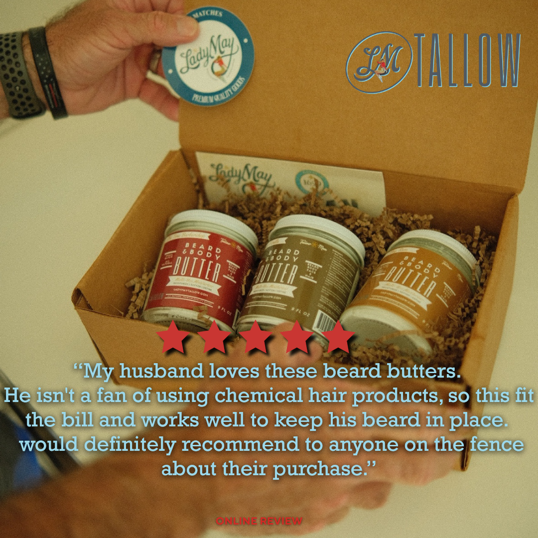 Tallow Man Tobacco Vanilla Beard + Body Butter | Men's Grooming | 9oz