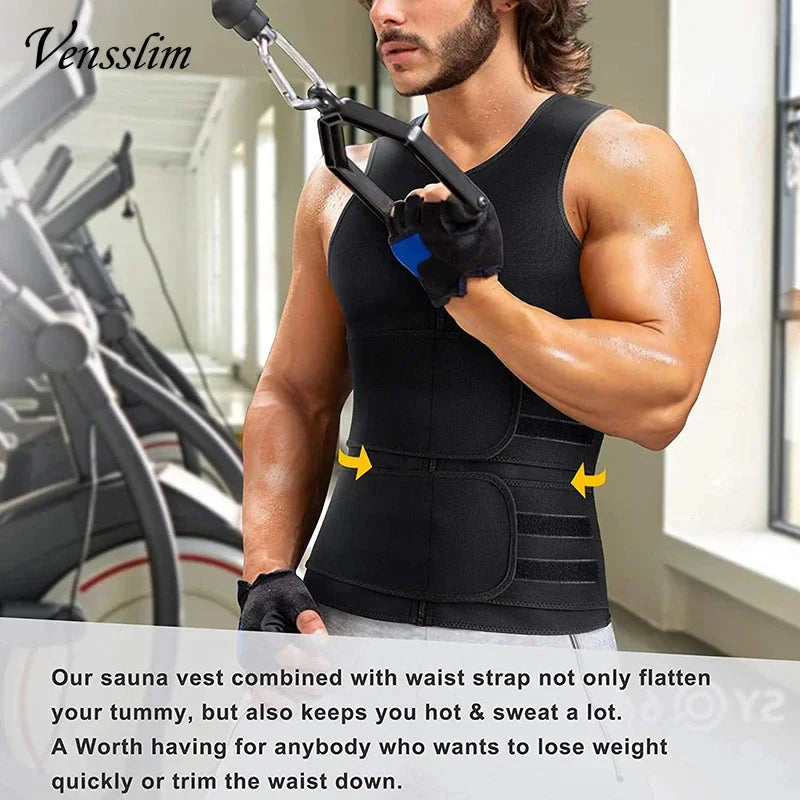 Men’s Slimming Compression Body Shaper Waist Trainer Vest