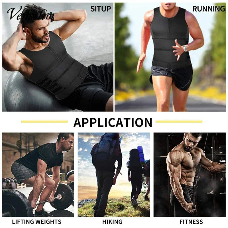 Men’s Slimming Compression Body Shaper Waist Trainer Vest