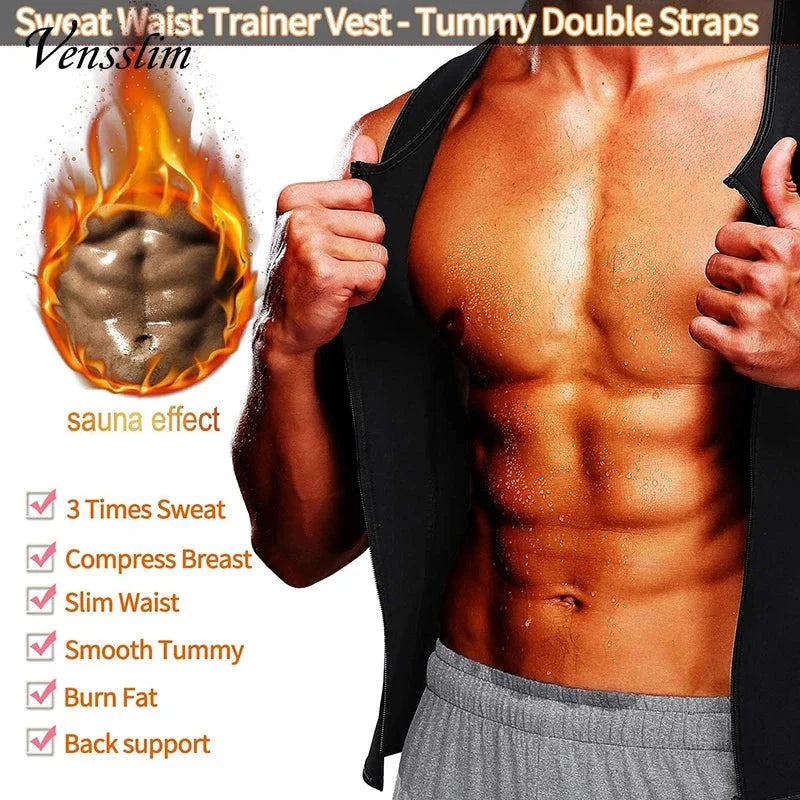 Men’s Slimming Compression Body Shaper Waist Trainer Vest