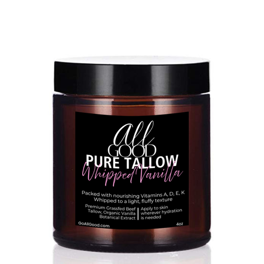 Pure Whipped Tallow Balm – Vanilla | 4oz Grass-Fed