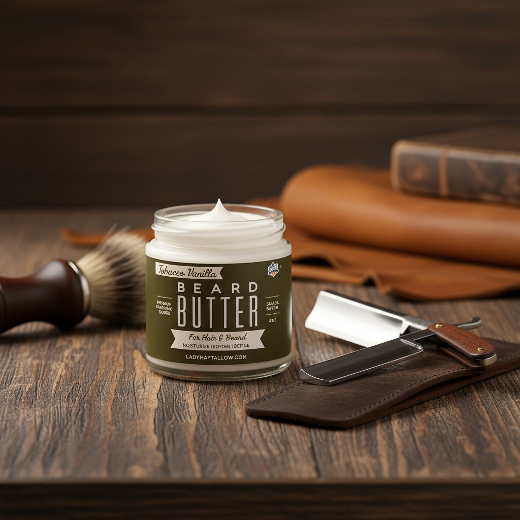 Tallow Man Tobacco Vanilla Beard + Body Butter | Men's Grooming | 9oz