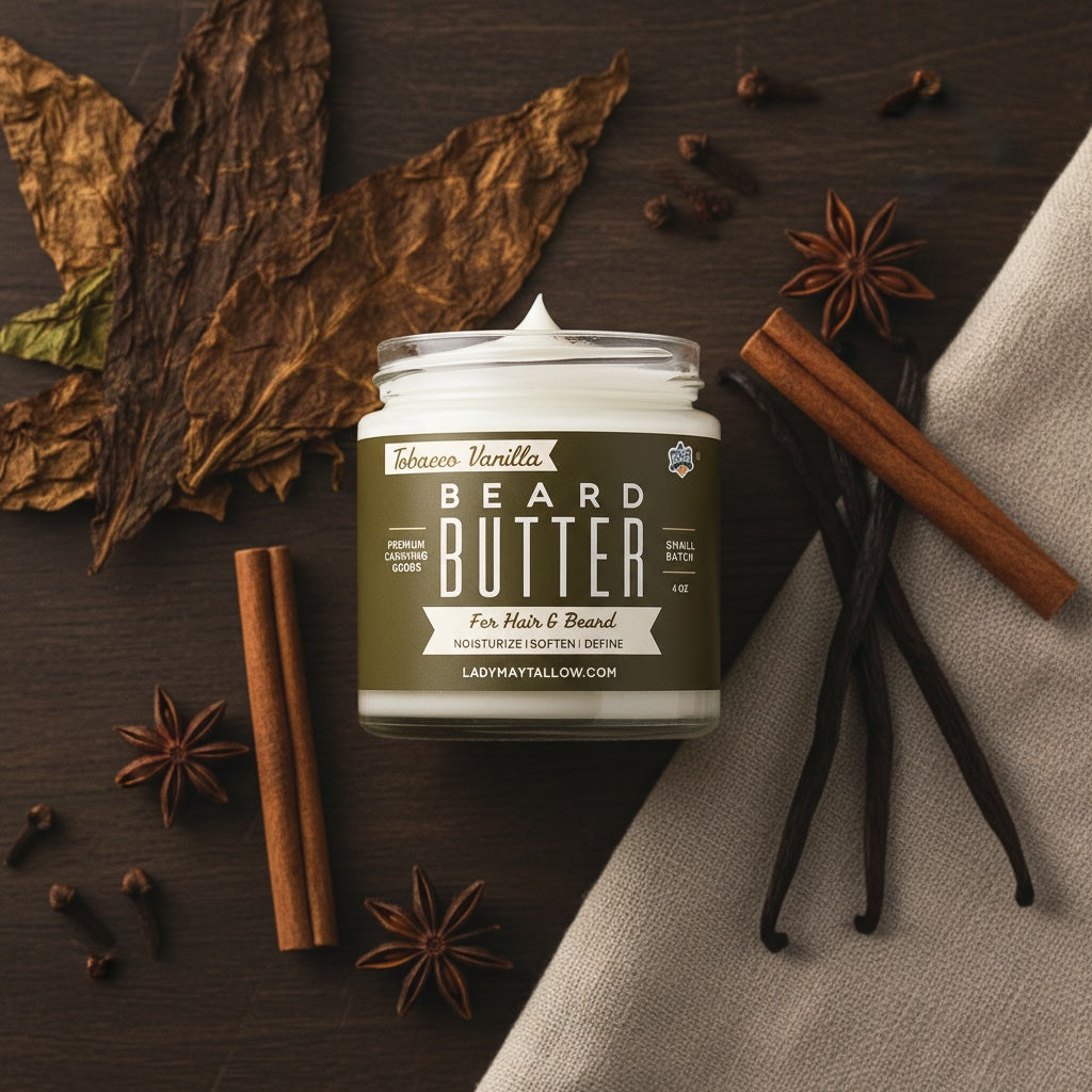 Tallow Man Tobacco Vanilla Beard + Body Butter | Men's Grooming | 9oz