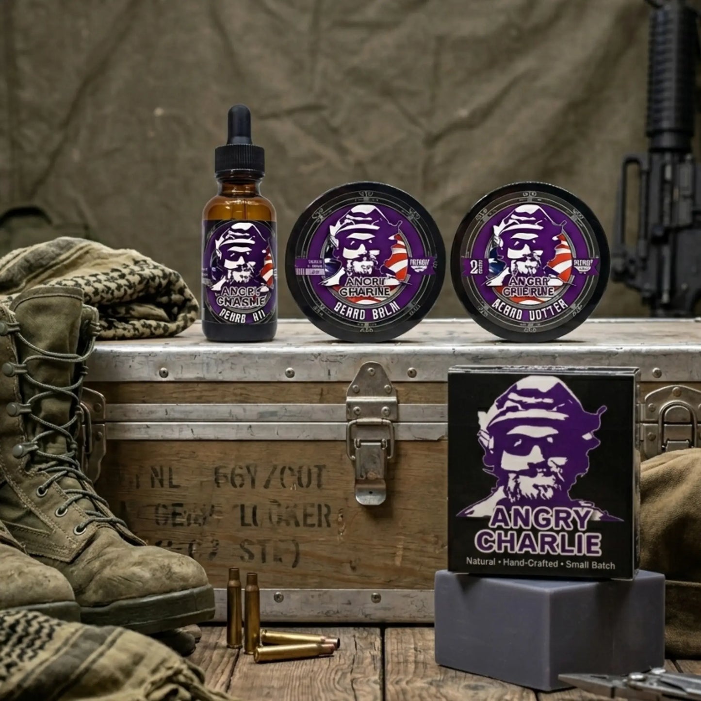 Angry Charlie 1oz Beard Oil – Vanilla & Cedar Barbershop Scent