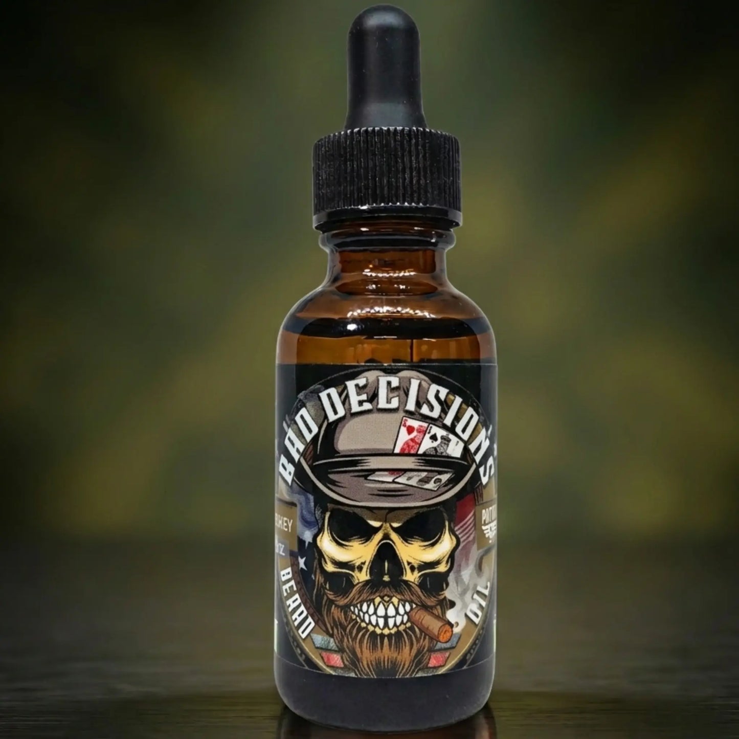 Bad Decisions 1oz Natural Beard Oil – Cedar, Sandalwood & American Bourbon