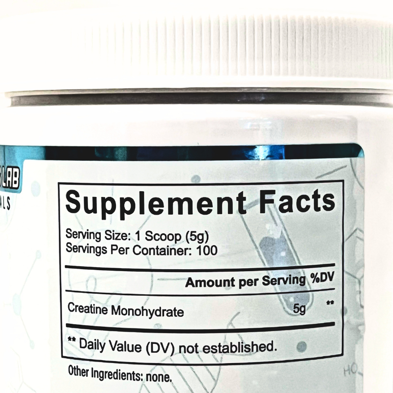 The King's Lab 100% Micronized Creatine Monohydrate — 500g