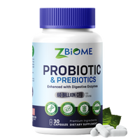 ZBIOME Probiotic + Prebiotic + Digestive Enzymes | Complete Gut Health Support