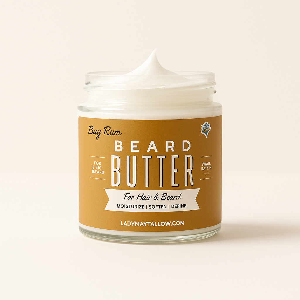 Tallow Man Bay Rum Beard + Body Butter | Men's Grooming | 9oz