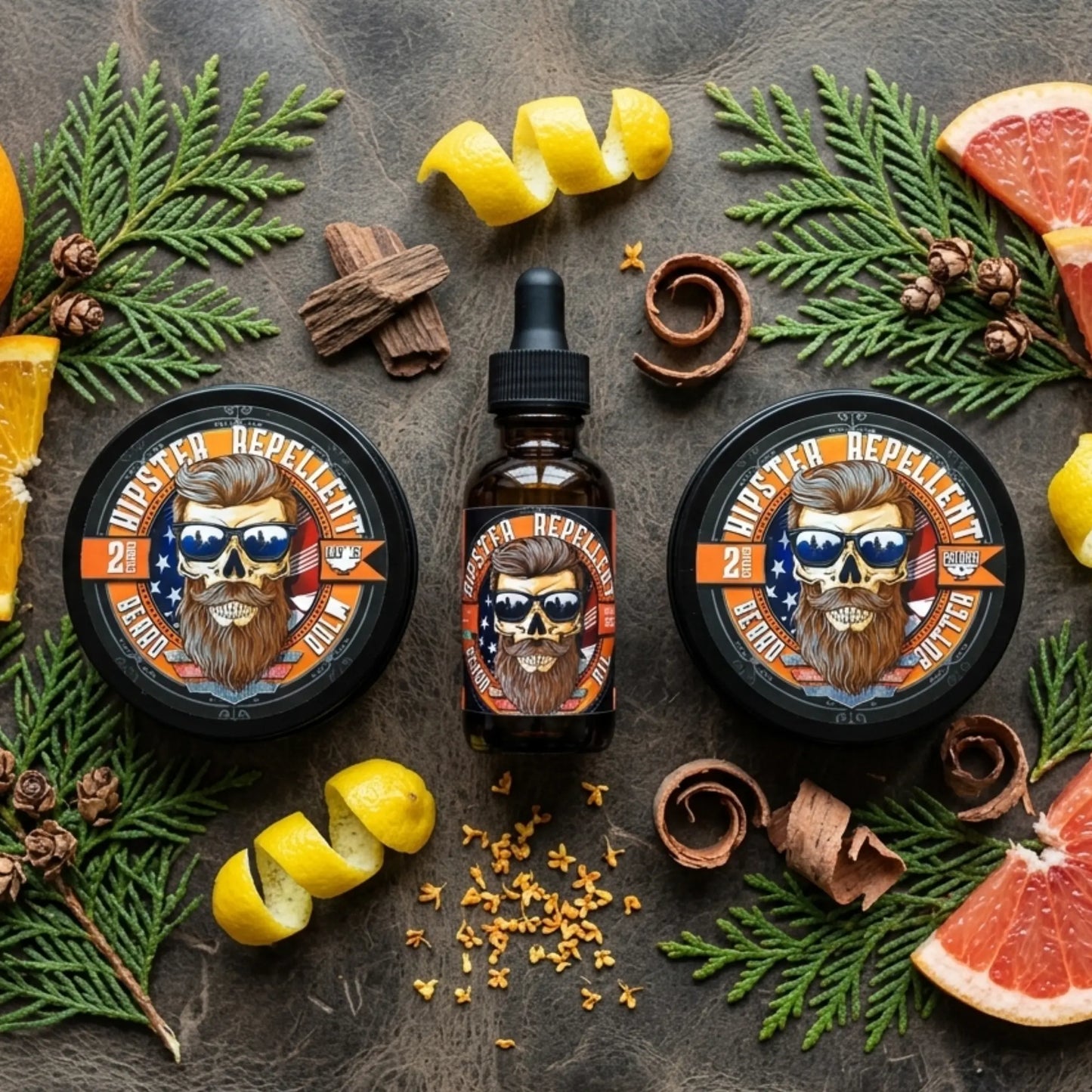 Hipster Repellent Beard Butter – Citrus, Cedar & Sandalwood