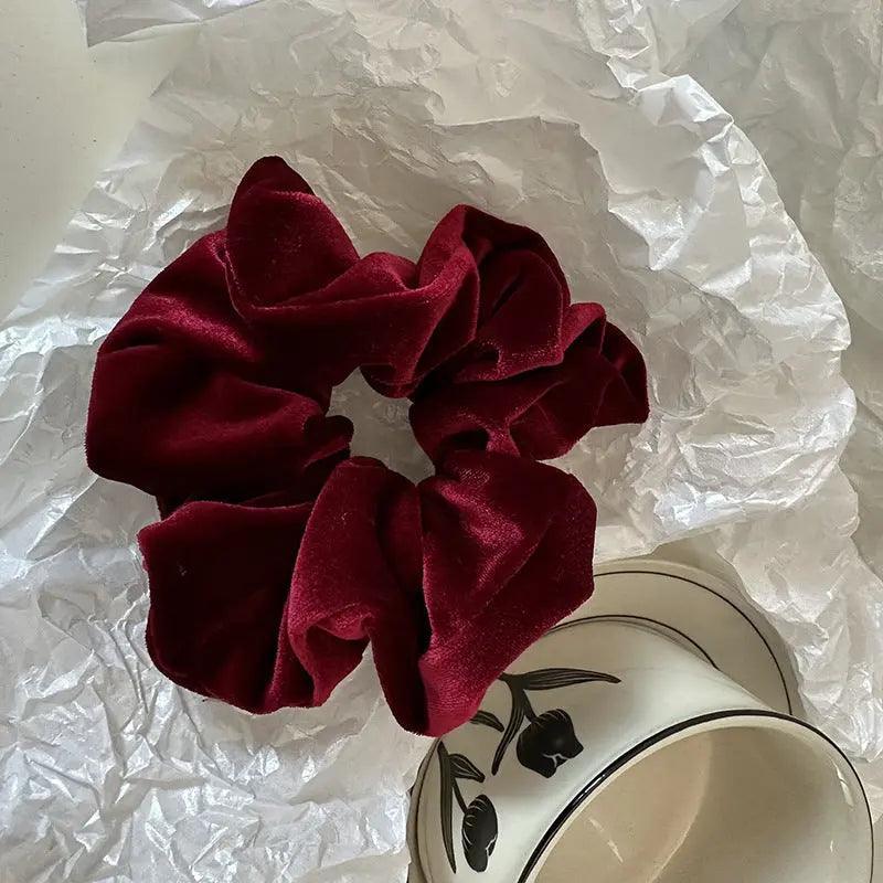 Velvet Flower Scrunchies | Elegant Hair Accessories for Every Occasion
