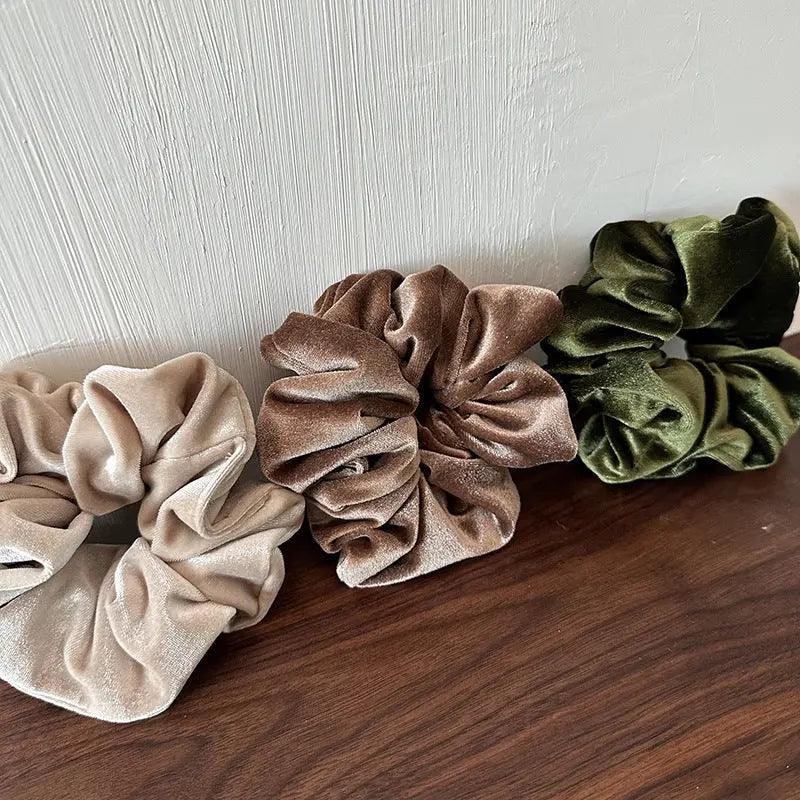 Velvet Flower Scrunchies | Elegant Hair Accessories for Every Occasion
