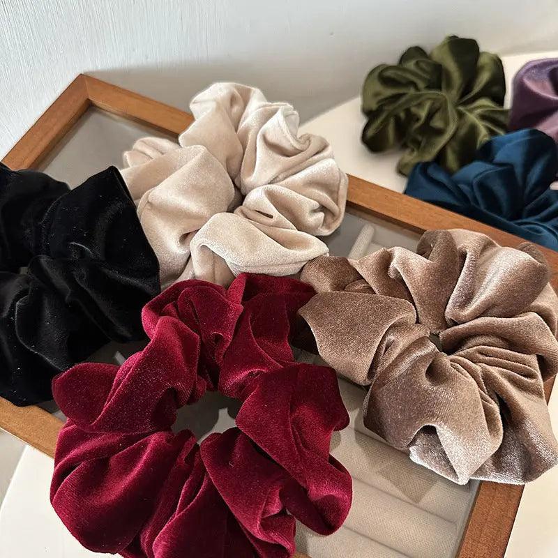 Velvet Flower Scrunchies | Elegant Hair Accessories for Every Occasion