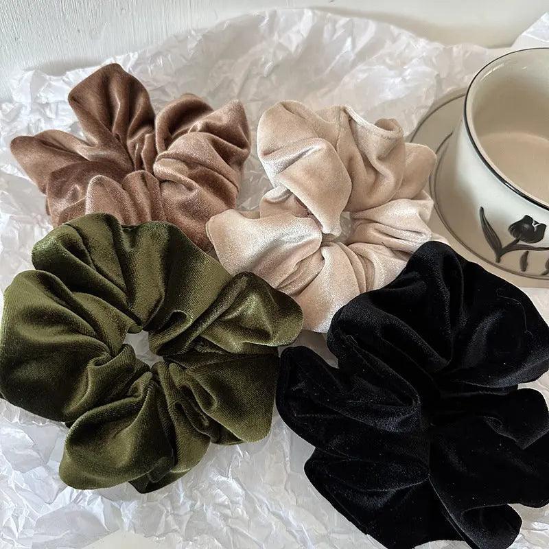 Velvet Flower Scrunchies | Elegant Hair Accessories for Every Occasion
