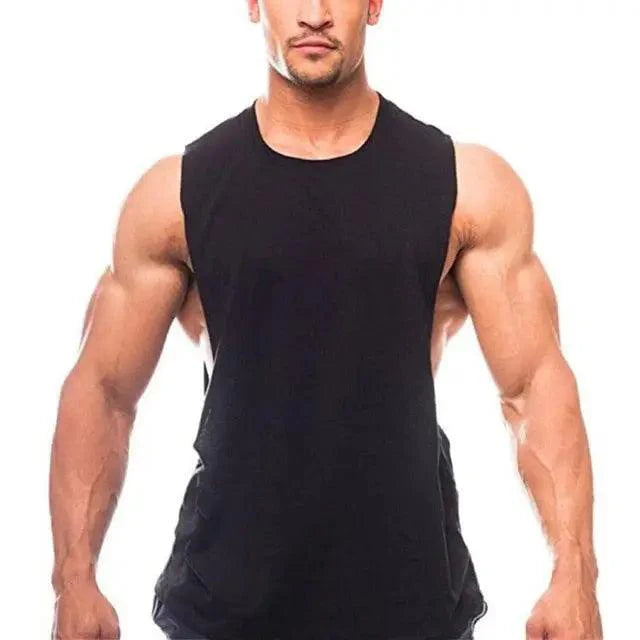 Men's Sleeveless Muscle Vest – Breathable Gym & Fitness Training Shirt