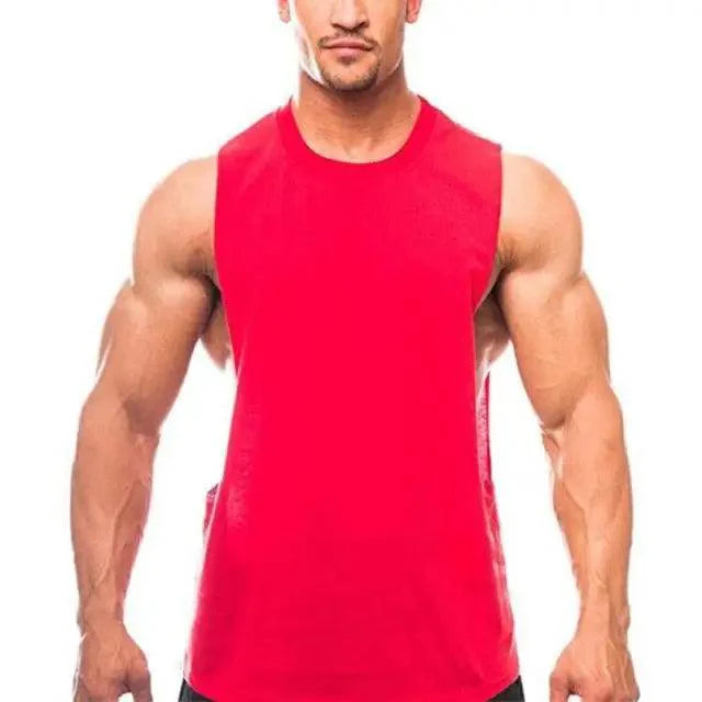 Men's Sleeveless Muscle Vest – Breathable Gym & Fitness Training Shirt