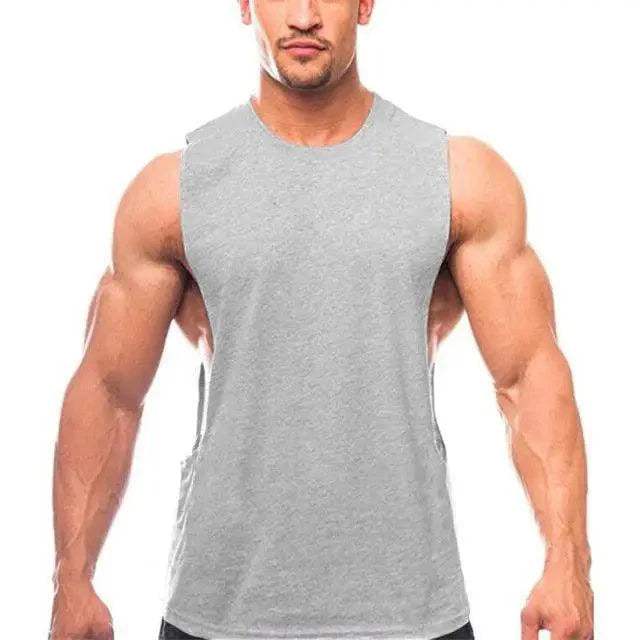 Men's Sleeveless Muscle Vest – Breathable Gym & Fitness Training Shirt