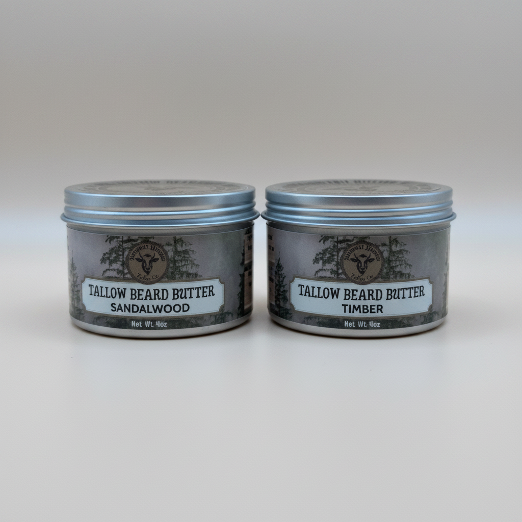 Tallow Beard Butter – Timber & Sandalwood Square