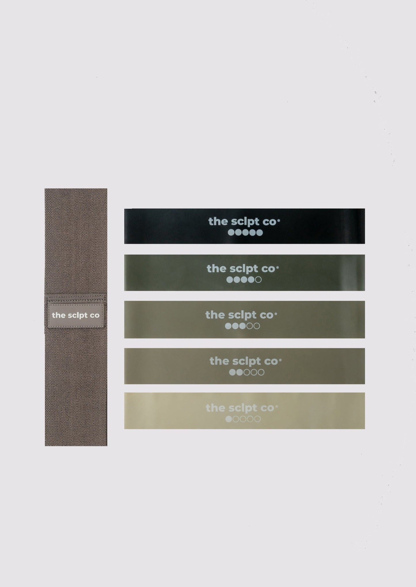 The Sclpt Co. 6-Piece Fabric Resistance Band Set