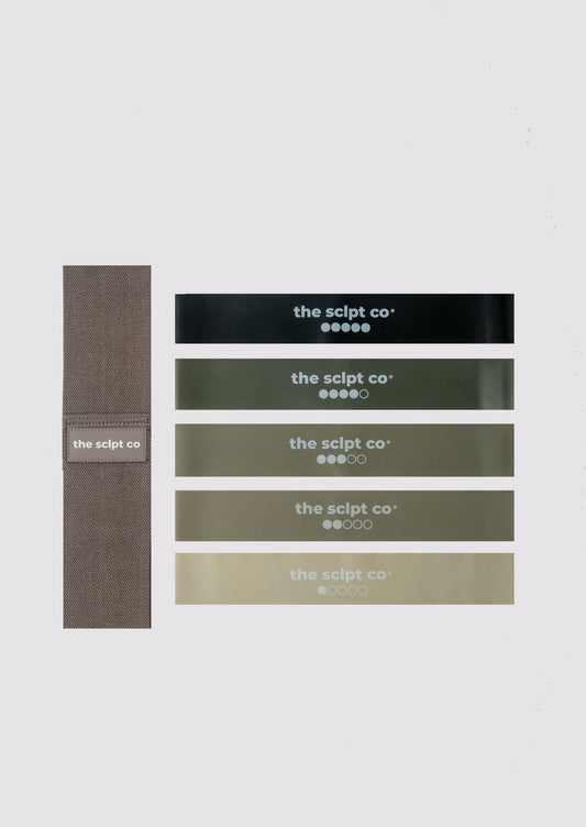 The Sclpt Co. 6-Piece Fabric Resistance Band Set